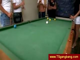 TS gangbang on pool table