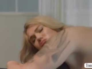 TS blonde Aspen gets fucked by Detective Chads hard cock
