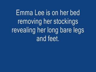Emma Lee Black Stockings Striptease