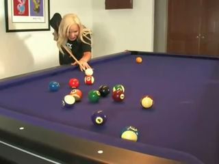 Khloe plays pool