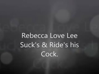 Rebecca láska závetrie sucks & rides jeho vták.